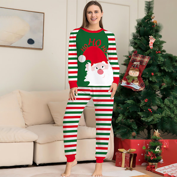 Familjematchande Julpyjamas för Vuxna och Barn - Nattkläder PJs Set Mamma Mom L