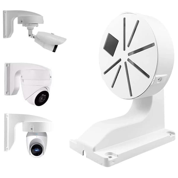 Säkerhetskamerafäste, ABS inomhus utomhus väggfäste L-typ fäste för CCTV säkerhetskupol IP-kamera montering