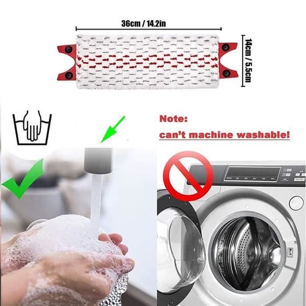 Sæt med 4 flade mikrofibermoppehoveder kompatible med Vileda Ultramax