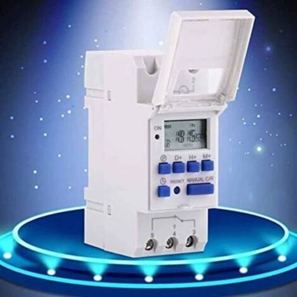 Programmerbar digital tidtaker, LCD ukentlig bryter med programmert tidtaker (220V)