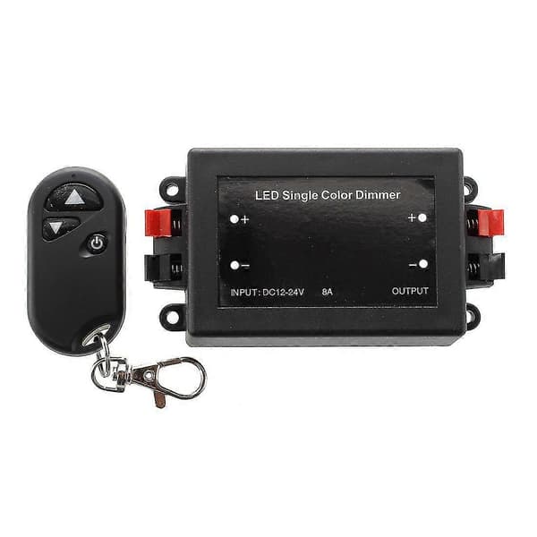 Dc 12v enfärgad Led Dimmer Controller + Rf Fjärrkontroll Black