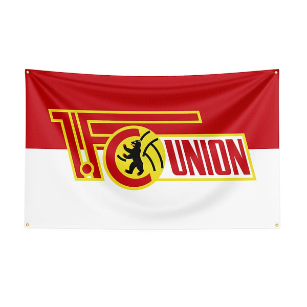 Jinzhaolai 3x5 Fc Union Berlin Flagga Polyester Printed Racing Sport Banner För Inredning E 90 x 150cm