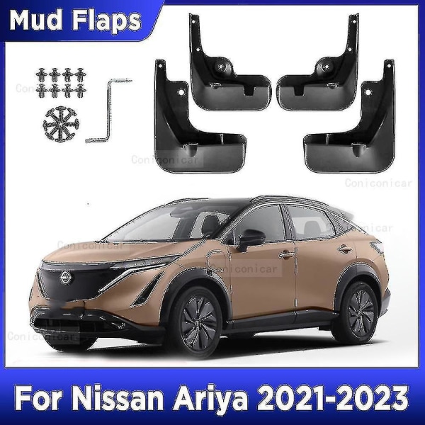 För Nissan Ariya 2021 2022 2023 4 st Stänkskydd Stänkskydd Stänkskydd Framre Bakskärm Auto Styline Biltillbehör