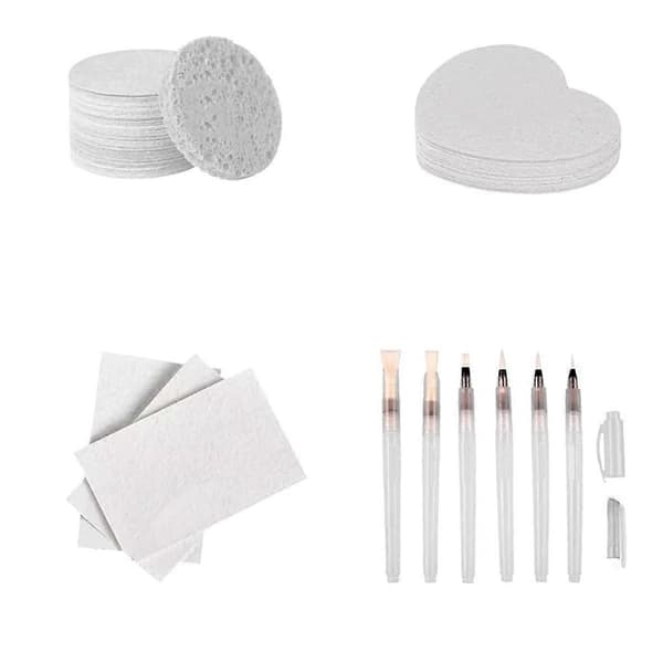 30 st 3D-ritning Magic Canvas Svamp med vattenborste DIY
