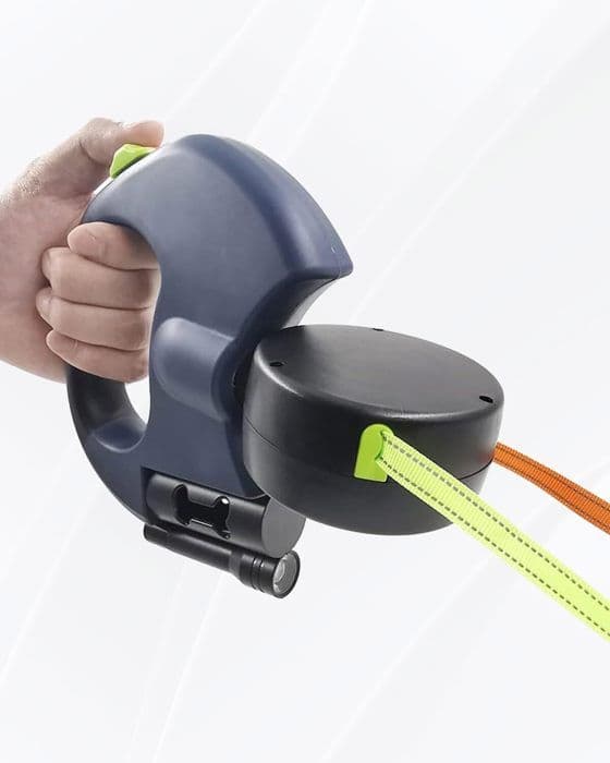 Infällbart dubbelkoppel - HAUTSTORE - 3m - Slitstark nylon - Reflekterande tråd - Stötsäker
