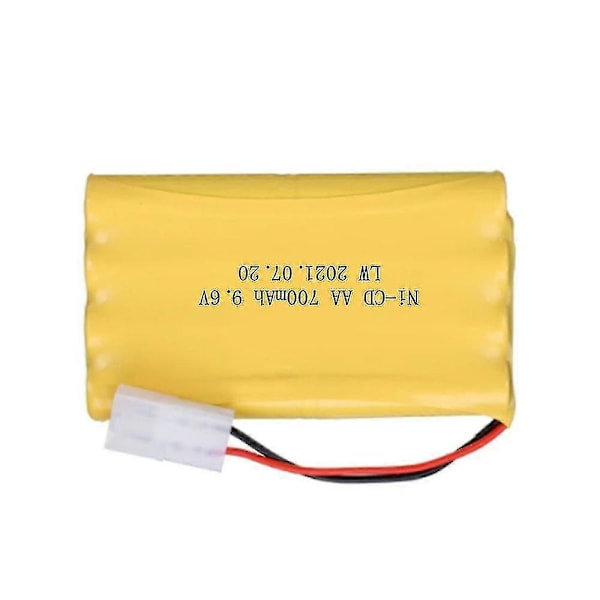Ni-cd 9.6v 700mah Batteri + 9.6v Lader For Rc Leketøy Bil Tank Tog Robot Båt Pistol Aa 9.6v Oppladbart Batteripakke Black