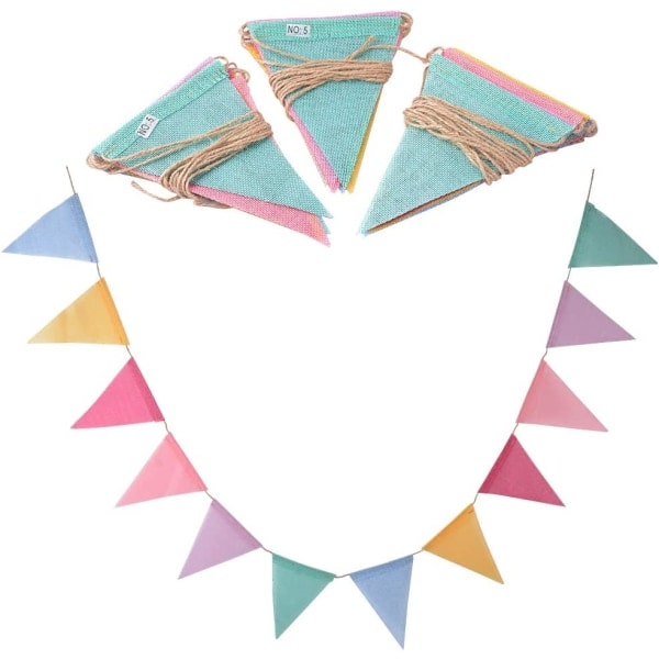 Bunting Banner 13 Fod Burlap