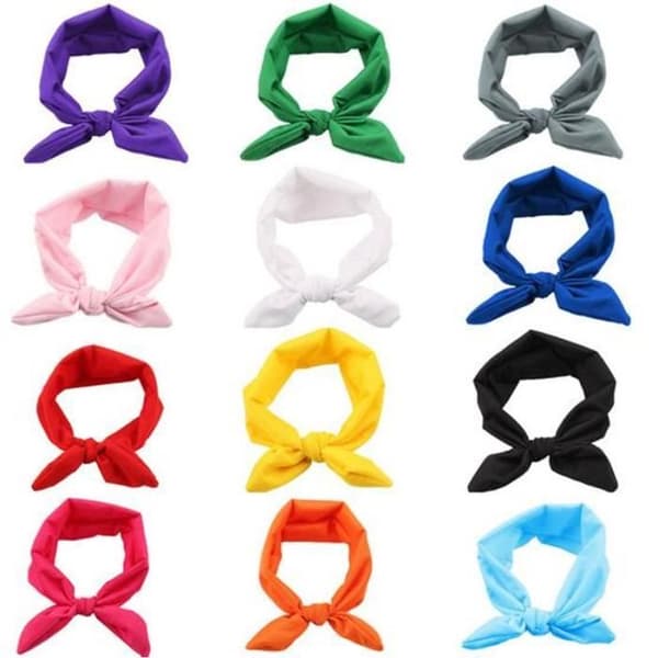 Baby pannband - Elastiska ringar - 12 stycken - Bomull och spandex - 1-12 år