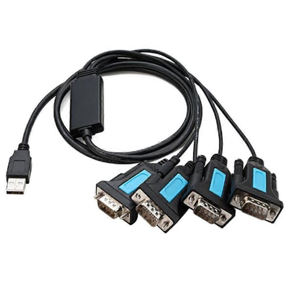 4-ports USB til RS232-kabel RS-232 9-bens DB9 serielt kabel PL2303-chipsæt han A-adapter til pc-notebook-tilbehør