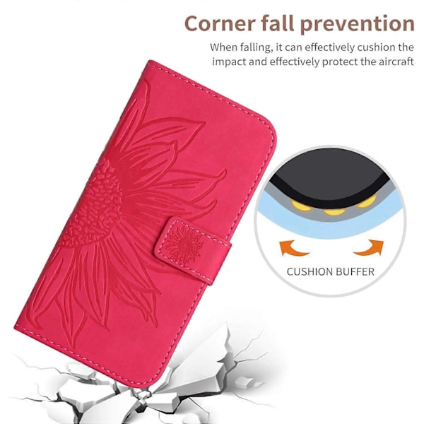 Sony Xperia 10 VI Nahkakotelo Rannekkeella Auringonkukka Puhelinkuori Multicolor Style H