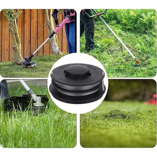 Pakke med 4 spoler trimmerline kompatibel med Einhell GC-ET 4530, 10 m, 2 mm, Trimmerspoler til Einhell 3405685