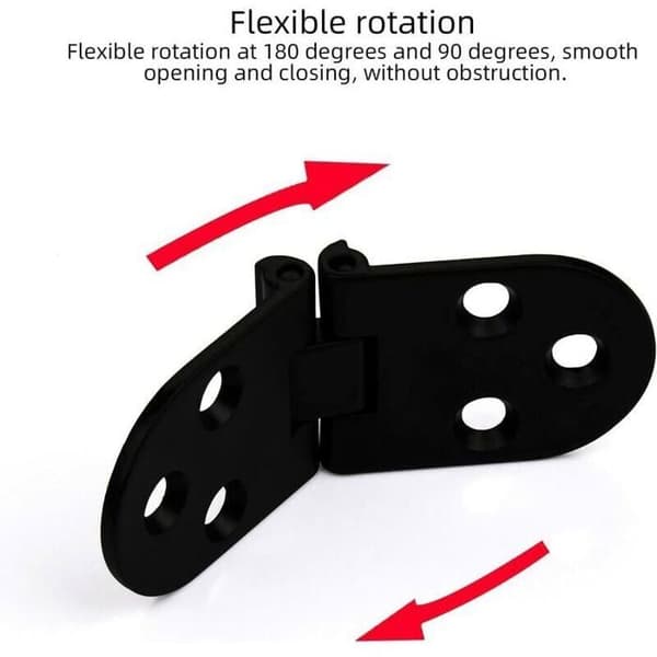 Foldbare hængsler til møbler - OKZ - 10 stk. - Zinklegering - 29x79 mm - 2 mm tykke - Sort
