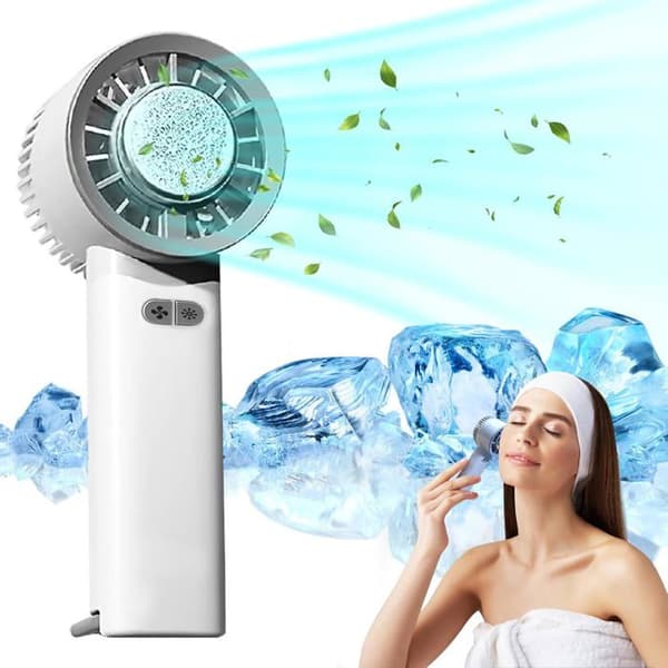®RisingFF bærbar ventilator, mini lydløs ventilator, genopladelig ventilator, ventilator med køleplade