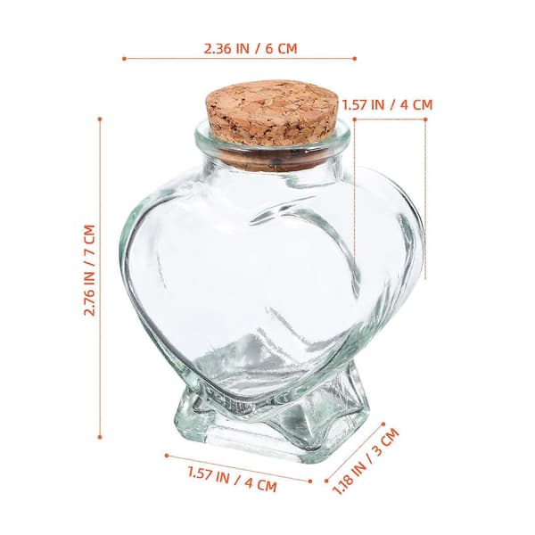 2 st glasburkar 50 ml önskeflaskor multifunktionella glasflaskor med korkar