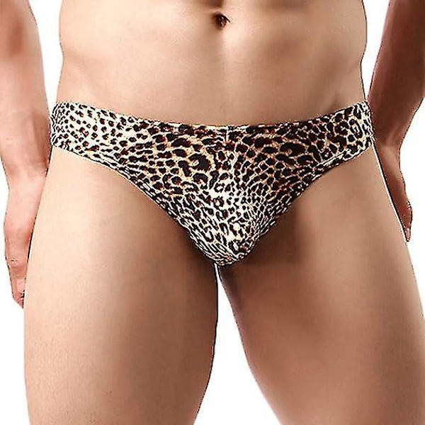 Miesten printti-thongit G-string alusvaatteet Harmaa leopardinkuvio Gray leopard print L