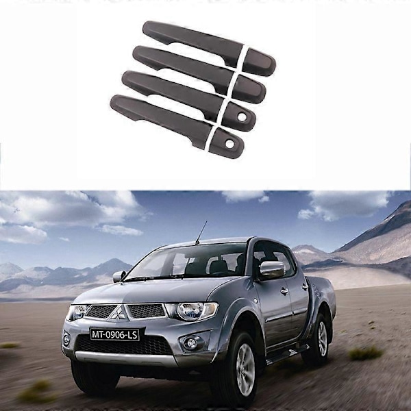 Yhteensopiva 06-14 Mitsubishi L200 Triton L200 Mustan ovenkahvan suojatarvikkeiden kanssa Black 1 Keyhole