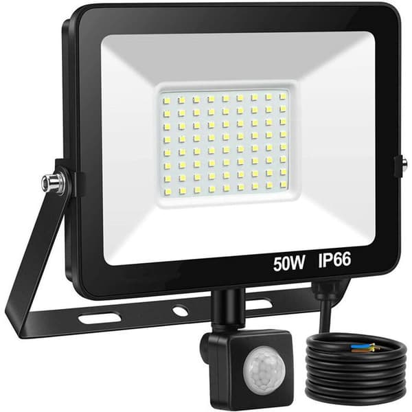 LED Flomlys - LARGEIGHT - 50W - Bevegelsessensor - IP66 - 5000LM - Utendørs