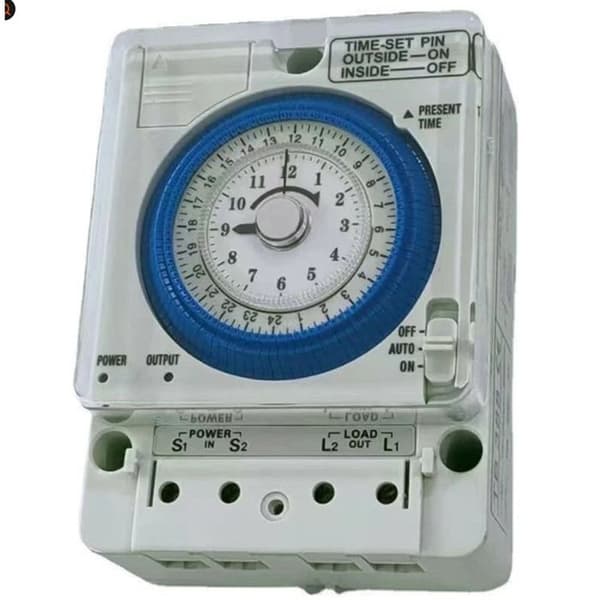 Analogt dagur, mekanisk timer, timerkontakt