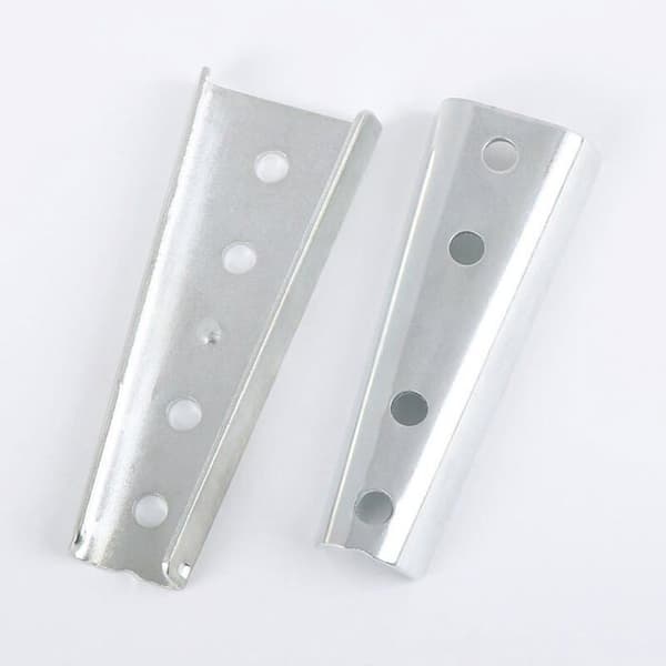 2 jernsofabolter 120x47mm, sklisikker møbelkobling for seng, stol, kontor, sølv