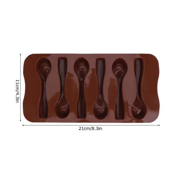 3 stk. DIY Non-Stick Silikone Chokoladekageformet Ske Bageform Køkkenredskaber