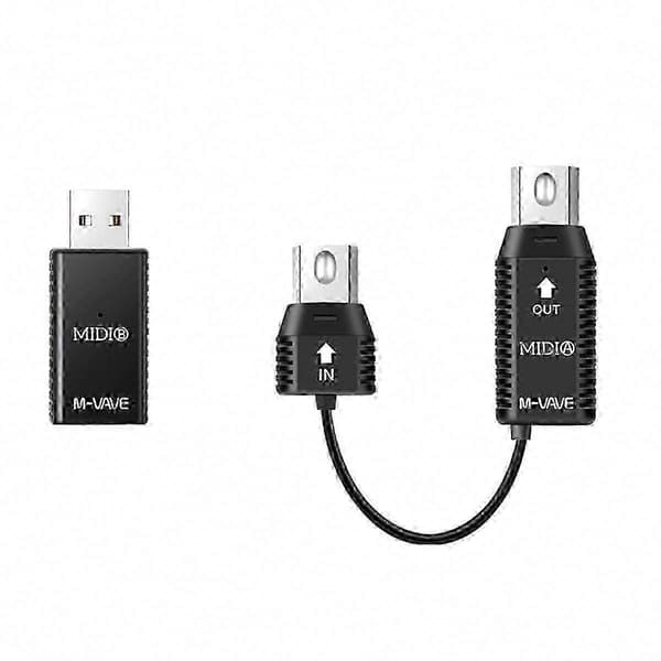 M-VAVE MS1 Mini Trådløst MIDI System Adapter Plug and Play Sort SZRH A-D