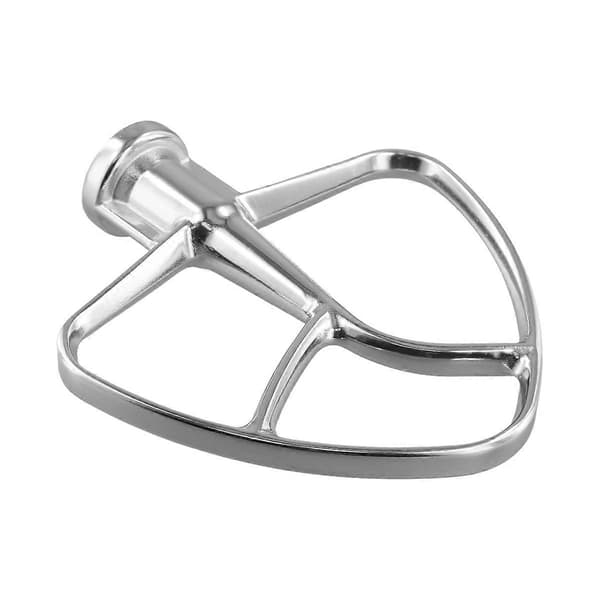 Fladpisker i rustfrit stål til Kitchen Aid 4,5 Qt - 5 Qt vippestativmixer tilbehør til køkken B Silver