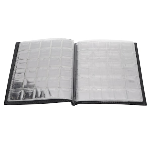 250-Lommers Myntsamleralbum, Transparent PVC, Tyk, Vandafvisende, Sort 0.8