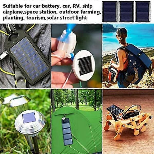 Mini solcellepanelpakke med 12 celler for DIY, vitenskapsprosjekter og batterilader As shown
