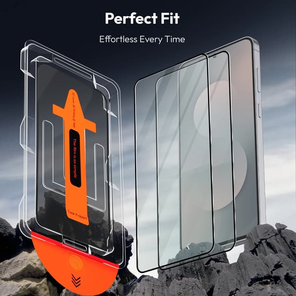 [KK]2-Pack Samsung S25 FE Screen Protector & 2-Pack Lens Protector - Tempered Glass | [Automatic Installation] - Bubble-Free