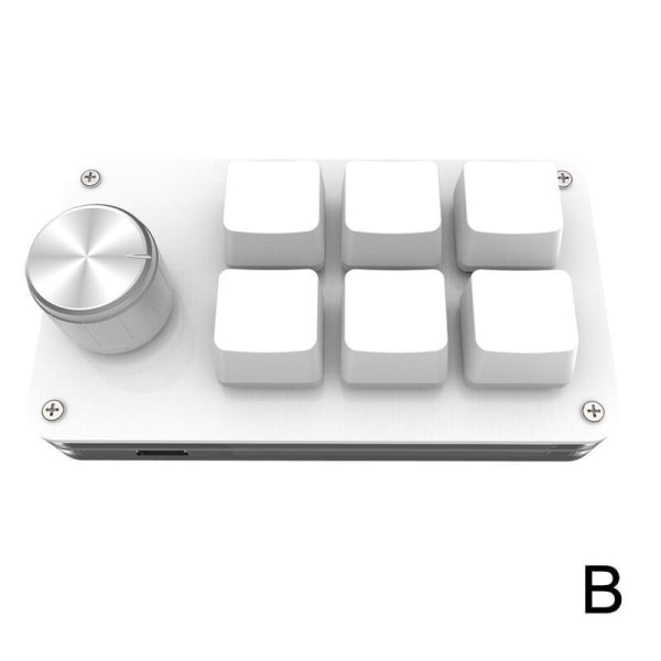 Mini tangentbord mekaniskt tangentbord DIY anpassad USB programmering kopia white One-size