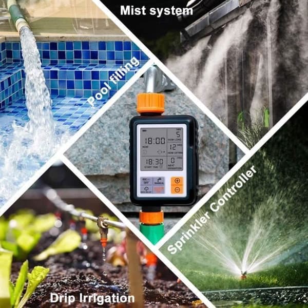Vandingsur - AUDBURN - Sprinklertimer - Stor LCD-skærm - Fleksibel programmering - Manuel tilstand