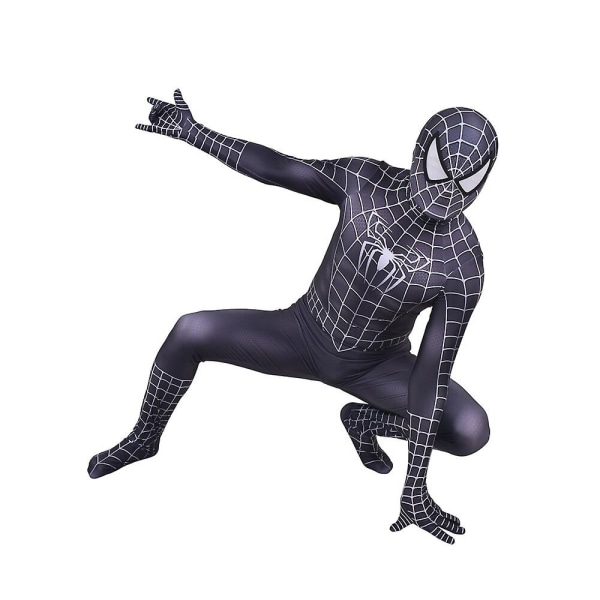Halloween Svart Remy Spiderman Cosplay Kostym Venom Symbiote Remy Suit Zentai Body Vuxen