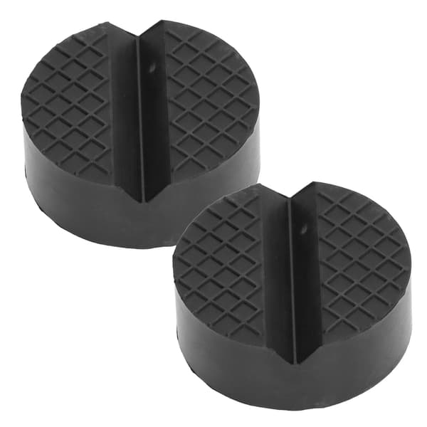 [KK]2-pack Jack Rubber Pad Universal Frame Rail Protector V-Grooved Reusable Jack Lift Puck for Car Maintenance