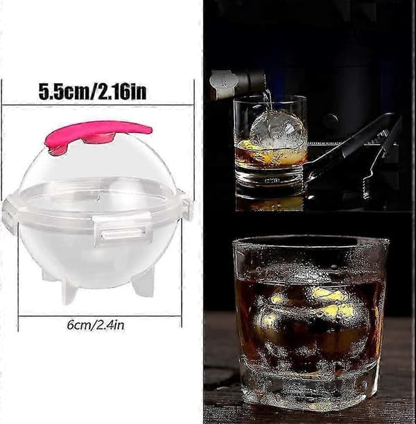 4-håls rund isbitsform med tratt för whisky, cocktail, juice, godis