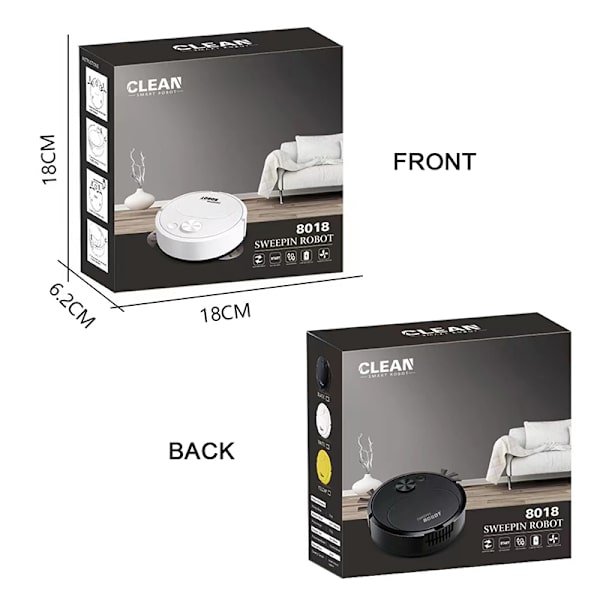 [KK]Soprobot Automatic Mini Cleaning Household Thin White