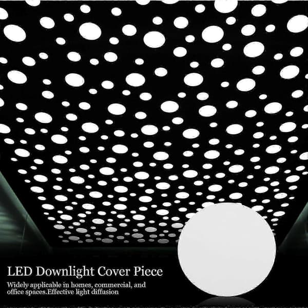 6 stk. akryl lysekrone skjerm diffuser LED lys lampe deksel for downlight takarmatur