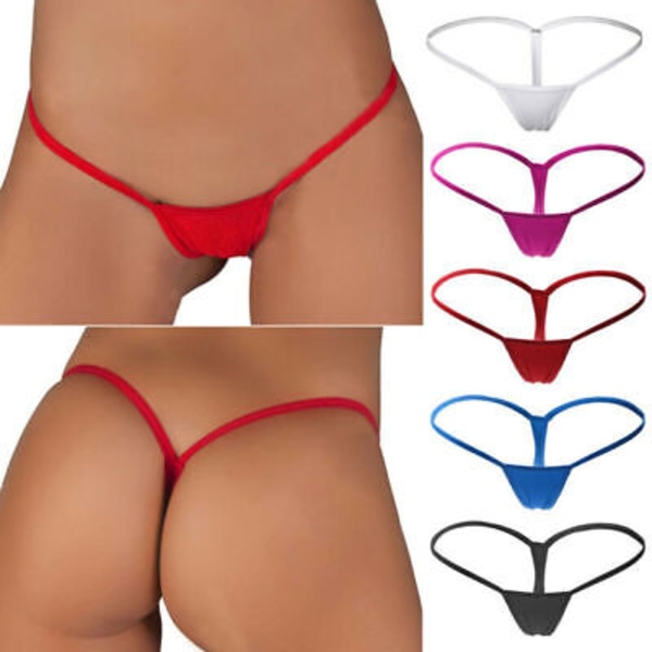 Damer Low-Rise Trusser _ Sexy Tanga _ Bund Hvid vit M