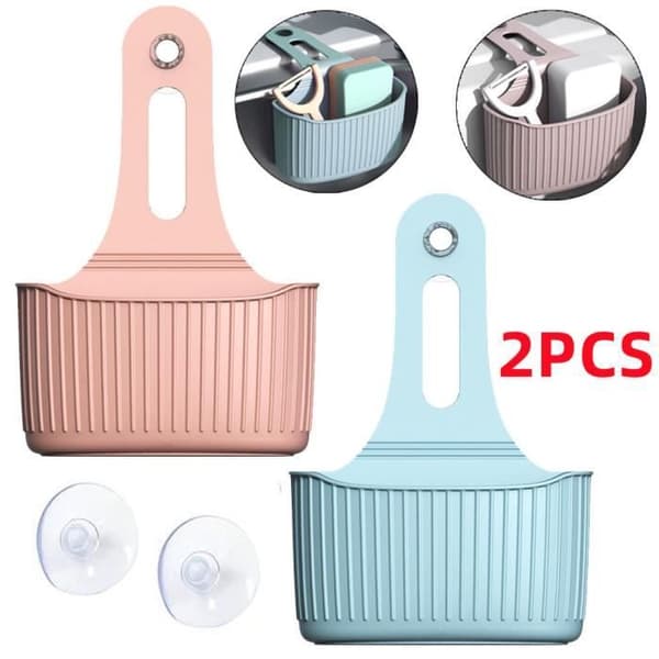 Svampställ - Ej specificerat - 2 st - PVC - Rosa/Blå - Kök/Badrumsvask