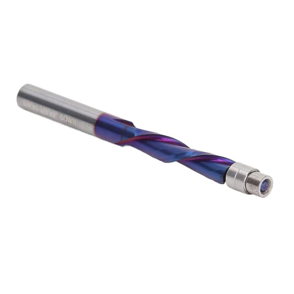 [KK] 1/4 inch Shank Solid Carbide CNC Spiral Router Bit with Bearing
