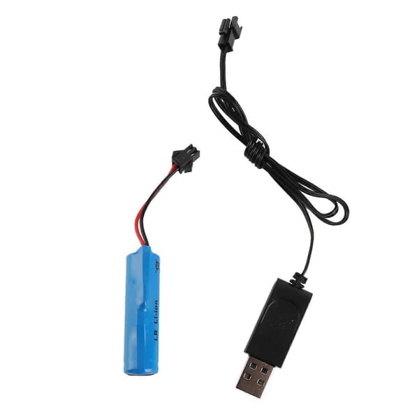 3,7 V 500 mAh Li-ion-batteri for Flytec V005 RC-båt, USB-ladekabel, tilbehør til RC-båt
