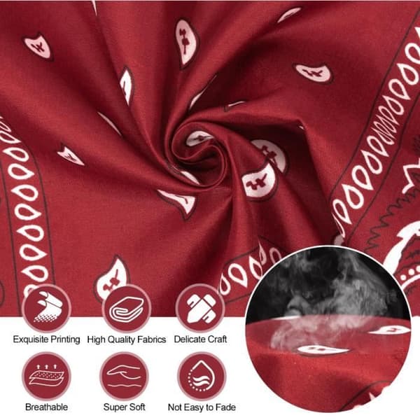 12-pack bandanas - Ej specificerat - Polyester - Andningsbart - Snabbtorkande - Blandade färger