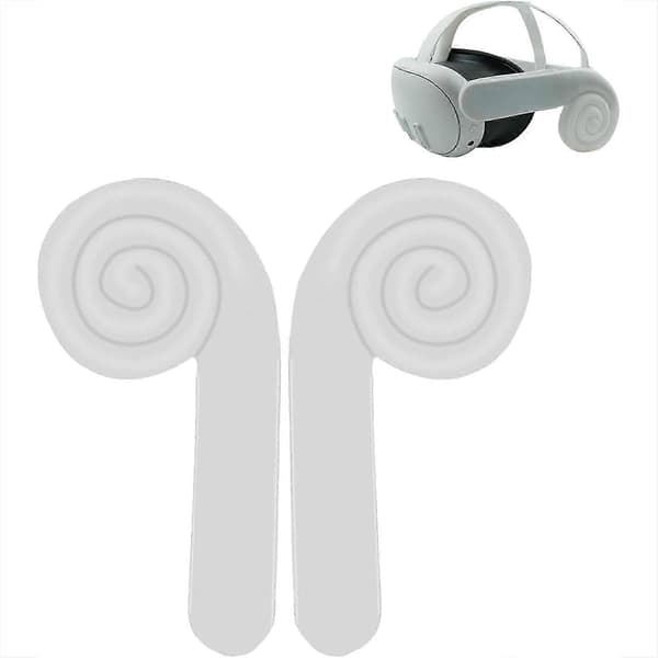 Silikone Ørekopper til Meta Quest 3 VR Headset for Forbedret Headset Lyd, Quest 3 Tilbehør Hovedtelefonforlænger Cover white