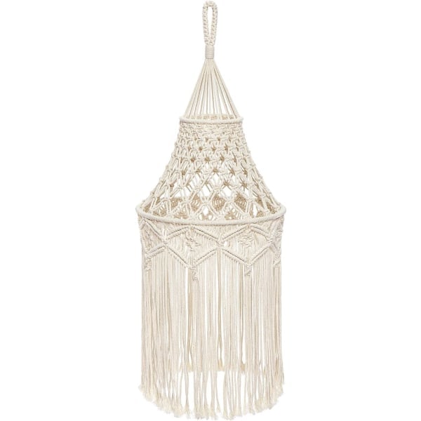 Boho Macrame Lampshade Hanging Ceiling Lamp Cover Modern Office