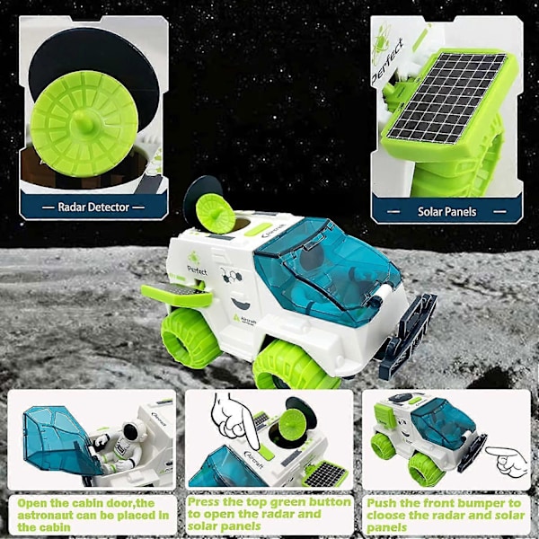 Rymdleksaker för barn 3 4 5 6 7 8 år gamla pojkar Rymdfärja Äventyr Astronautleksaker Rymdskepp Raket Rover STEM Leksak med Ljus Ljud Lekset för flicka