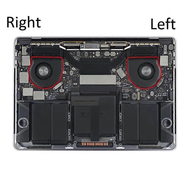 1 par CPU køling blæser til MacBook Pro A1989 13 tommer 2018 2019 Not Specified