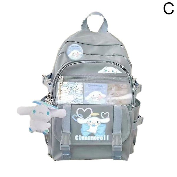 Cinnamoroll koululaukku lasten laukku tyttöjen koululaukku oppilaille tytöille Korean lasten reppu[C] Blue