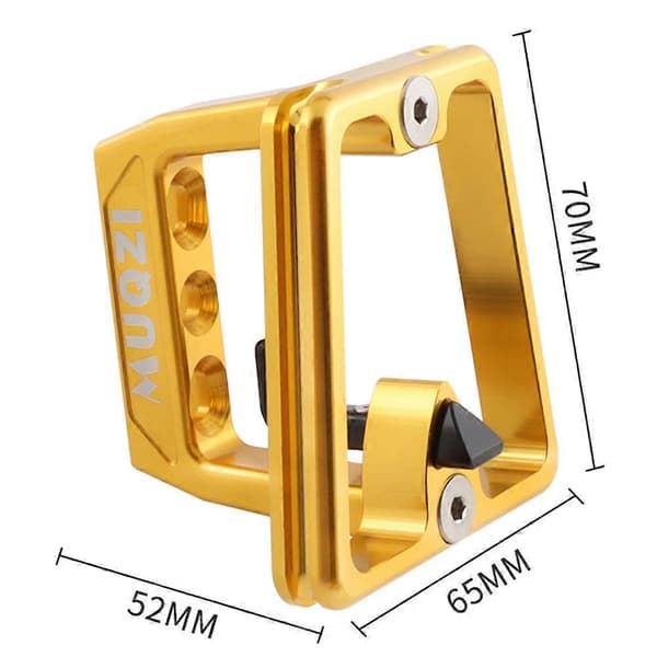 MUQZI til Brompton Front Carrier Taskeholder Blok 3-hullers Front Carrier Adapter Beslag til Brompton Dahon Foldecykel, Sort Black