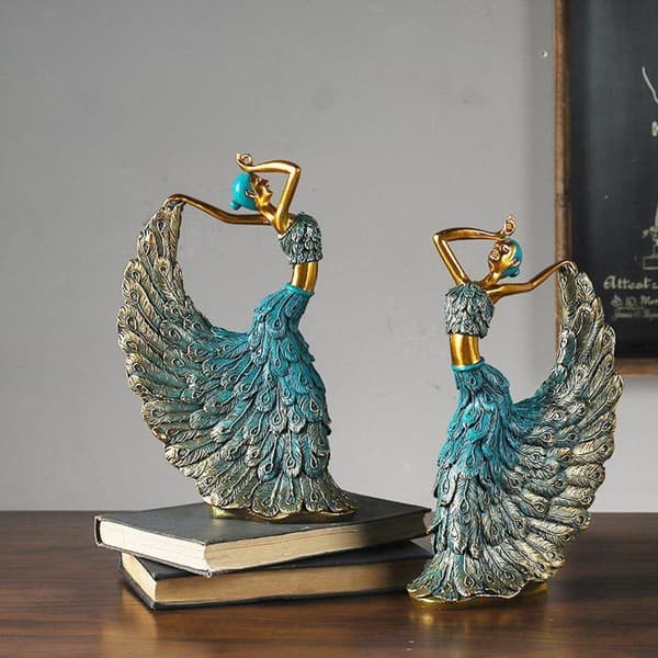 [KK] Peacock Dancer Ornaments, Dancer Statue, Female Dancer Statue, Handicrafts