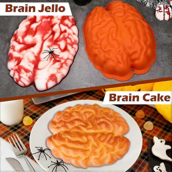 Hjerne Jello Form Silikone Hjerne Latinske Kageforme 9 Tommer Brækbar Hjerne Chokoladeform Til Ba