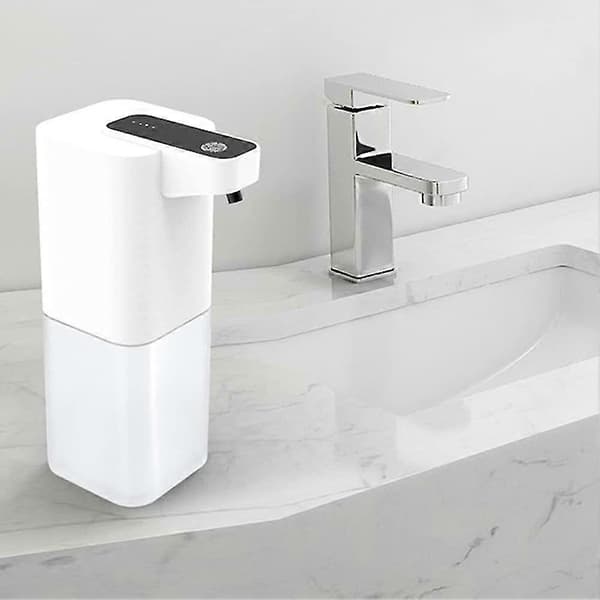 400ML Automatisk sæbedispenser kompatibel med badeværelse, tryk uden elektrisk opvaskemiddeldispenser